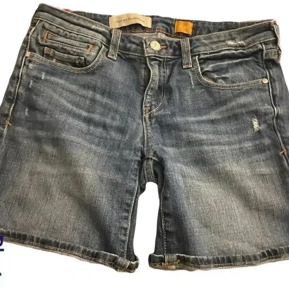 Pilcro and the Letterpress Dark Blue Denim Shorts